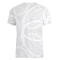 Samoan Tatau Women V-Neck T-Shirt Tattoo Reveal Effect