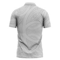 Samoan Tatau Zipper Polo Shirt Tattoo Reveal Effect
