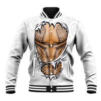 Hawaiian Kakau Baseball Jacket Aquaman Tattoo Reveal Effect