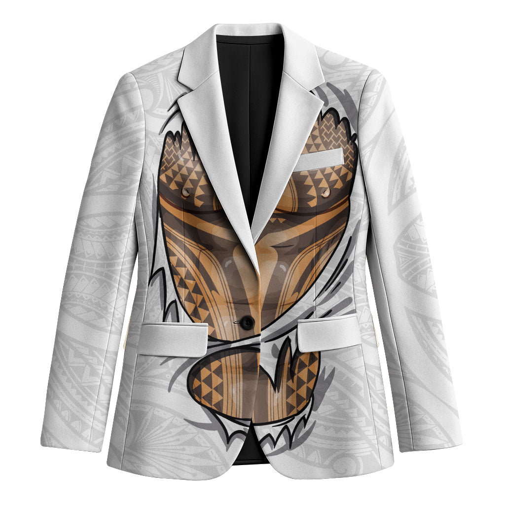 Hawaiian Kakau Blazer Aquaman Tattoo Reveal Effect