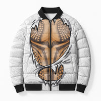 Hawaiian Kakau Bomber Puffer Jacket Aquaman Tattoo Reveal Effect