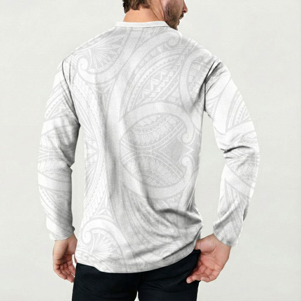 Hawaiian Kakau Button Sweatshirt Aquaman Tattoo Reveal Effect