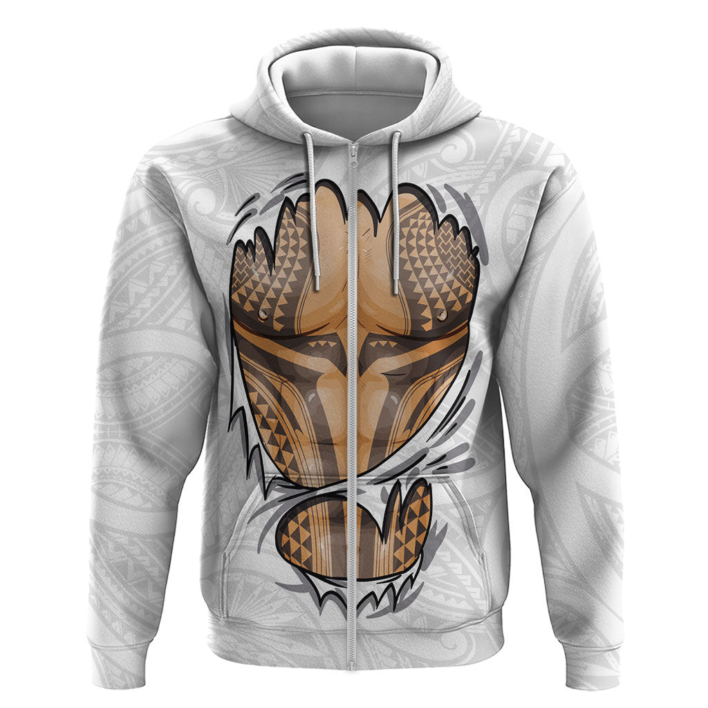 Hawaiian Kakau Hoodie Aquaman Tattoo Reveal Effect
