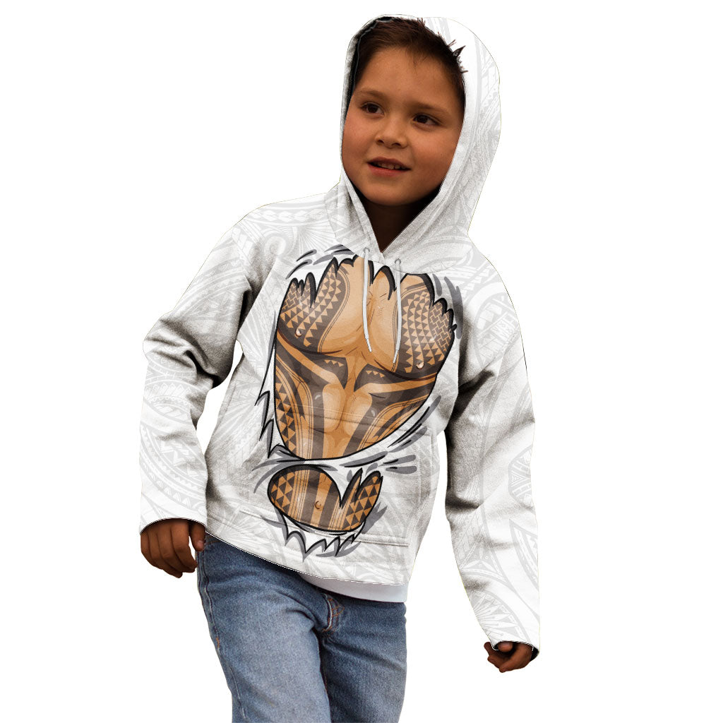 Hawaiian Kakau Kid Hoodie Aquaman Tattoo Reveal Effect