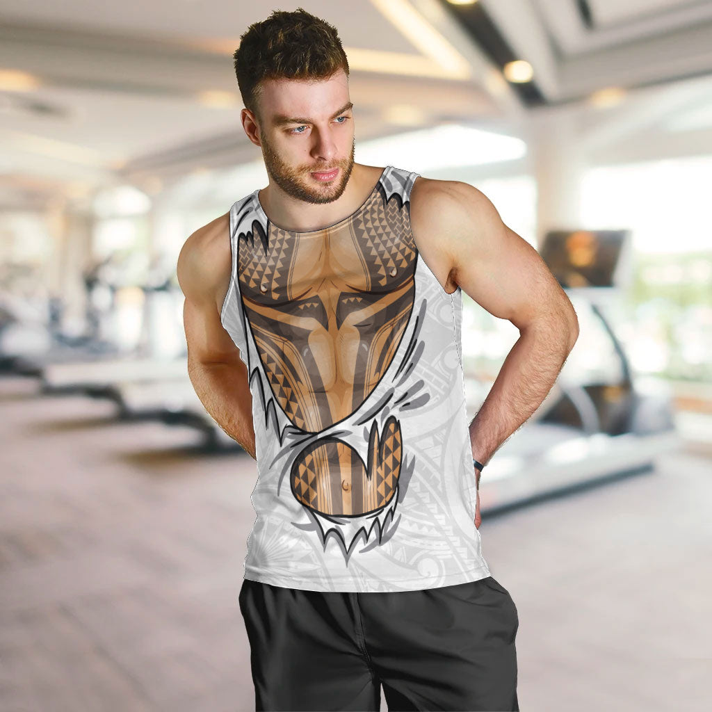 Hawaiian Kakau Men Tank Top Aquaman Tattoo Reveal Effect