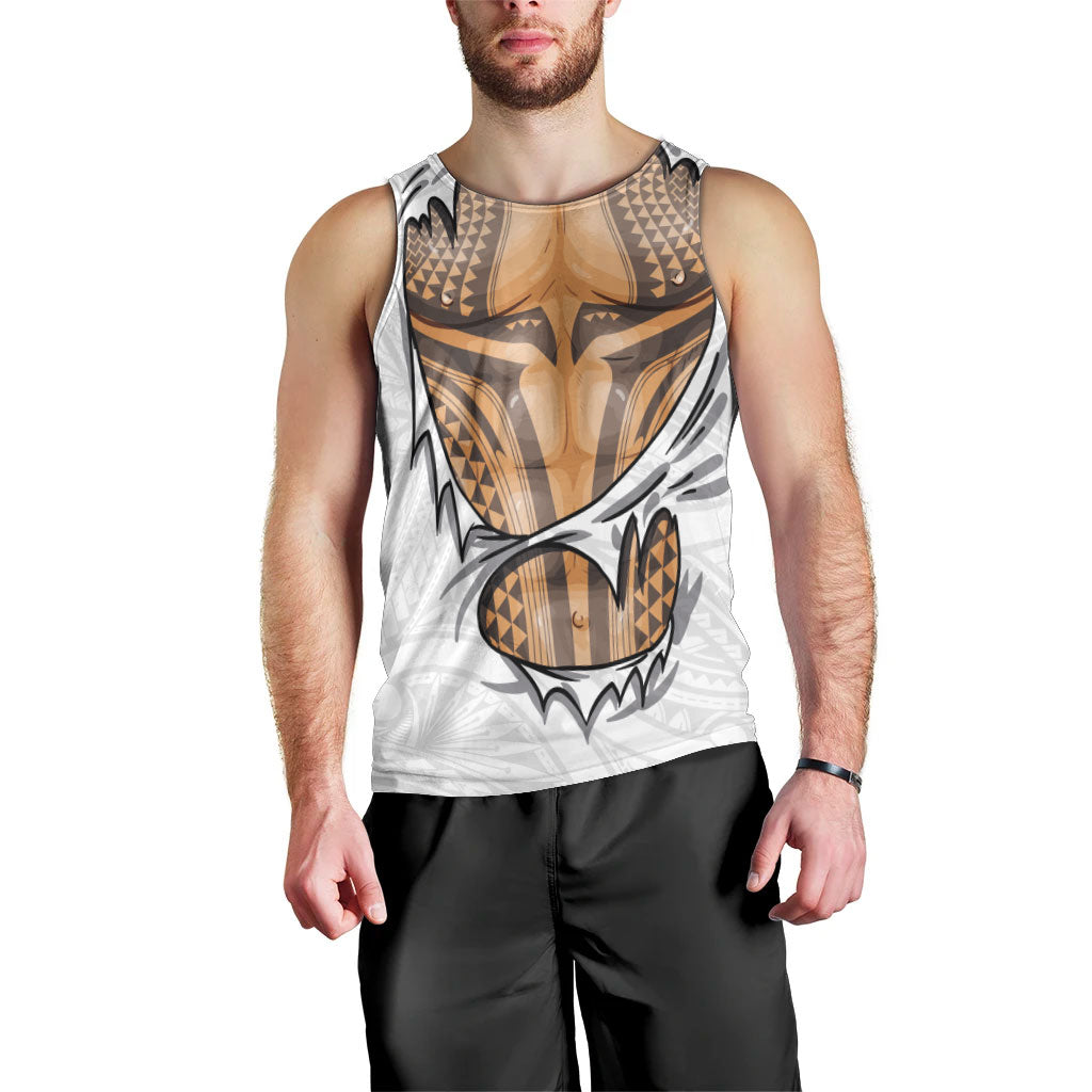 Hawaiian Kakau Men Tank Top Aquaman Tattoo Reveal Effect