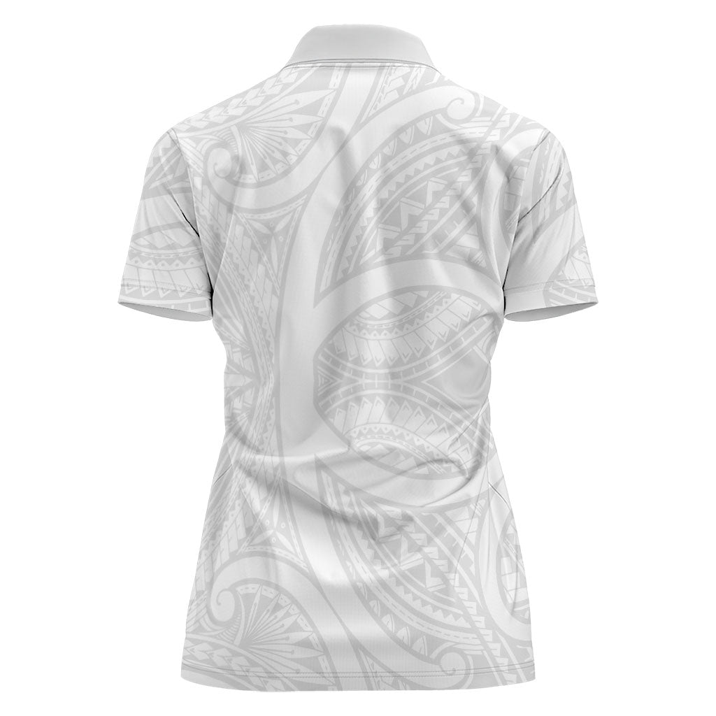 Hawaiian Kakau Women Polo Shirt Aquaman Tattoo Reveal Effect