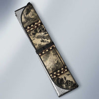 Pearl Harbor Remembrance Day Auto Sun Shade Memories of December 7 with Red Poppy Lei - Polynesian Pride