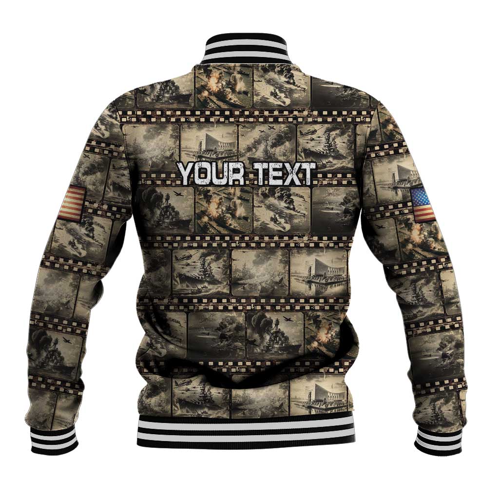 Pearl Harbor Remembrance Day Personalized Baseball Jacket Memories of December 7 with Red Poppy Lei - Polynesian Pride