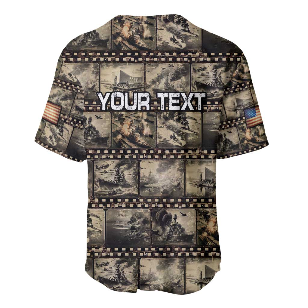 Pearl Harbor Remembrance Day Personalized Baseball Jersey Memories of December 7 with Red Poppy Lei - Polynesian Pride