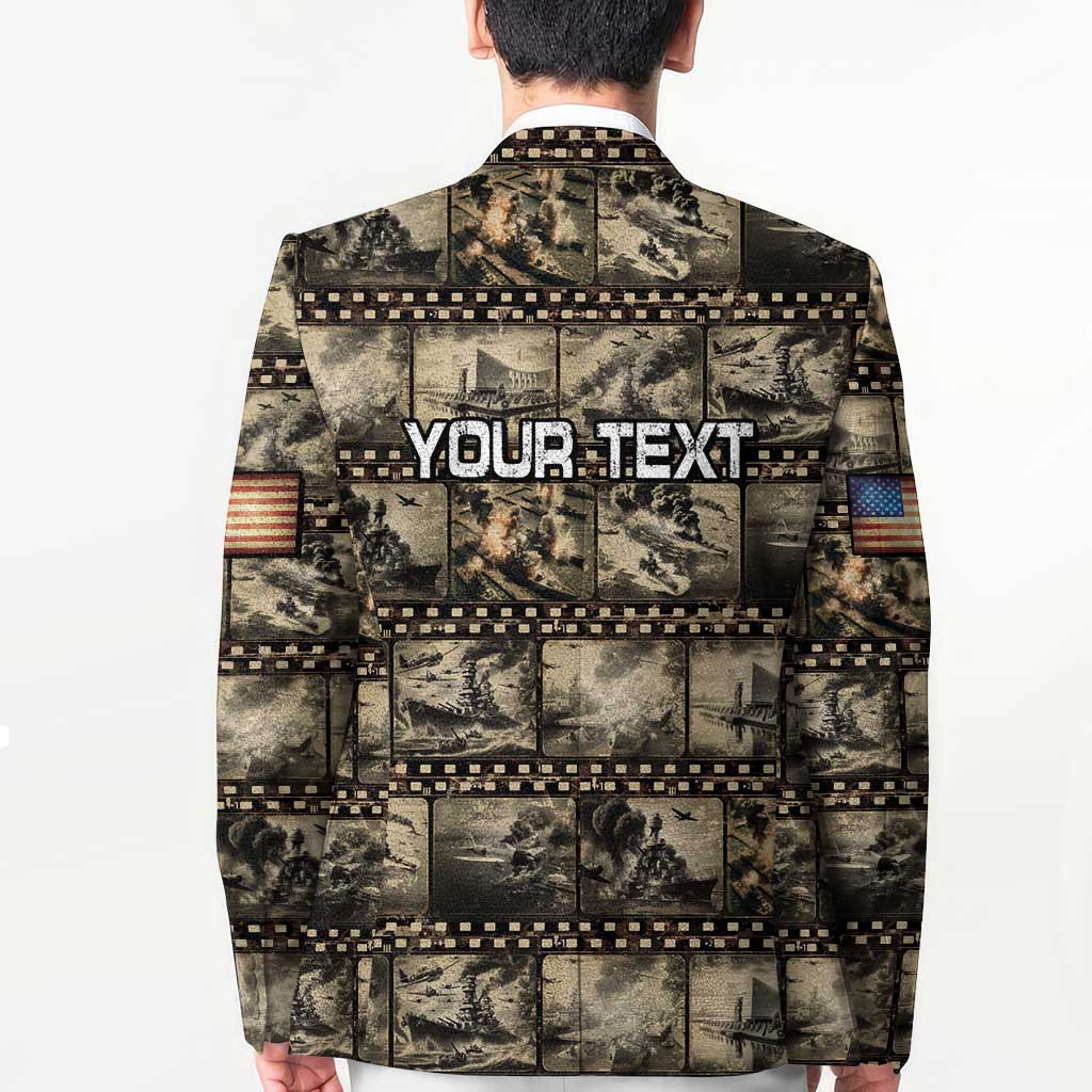 Pearl Harbor Remembrance Day Personalized Blazer Memories of December 7 with Red Poppy Lei - Polynesian Pride