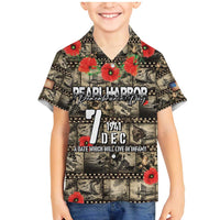 Pearl Harbor Remembrance Day Personalized Family Matching Mermaid Dress and Hawaiian Shirt Memories of December 7 with Red Poppy Lei - Polynesian Pride
