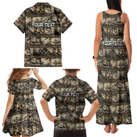 Pearl Harbor Remembrance Day Personalized Family Matching Tank Maxi Dress and Hawaiian Shirt Memories of December 7 with Red Poppy Lei - Polynesian Pride