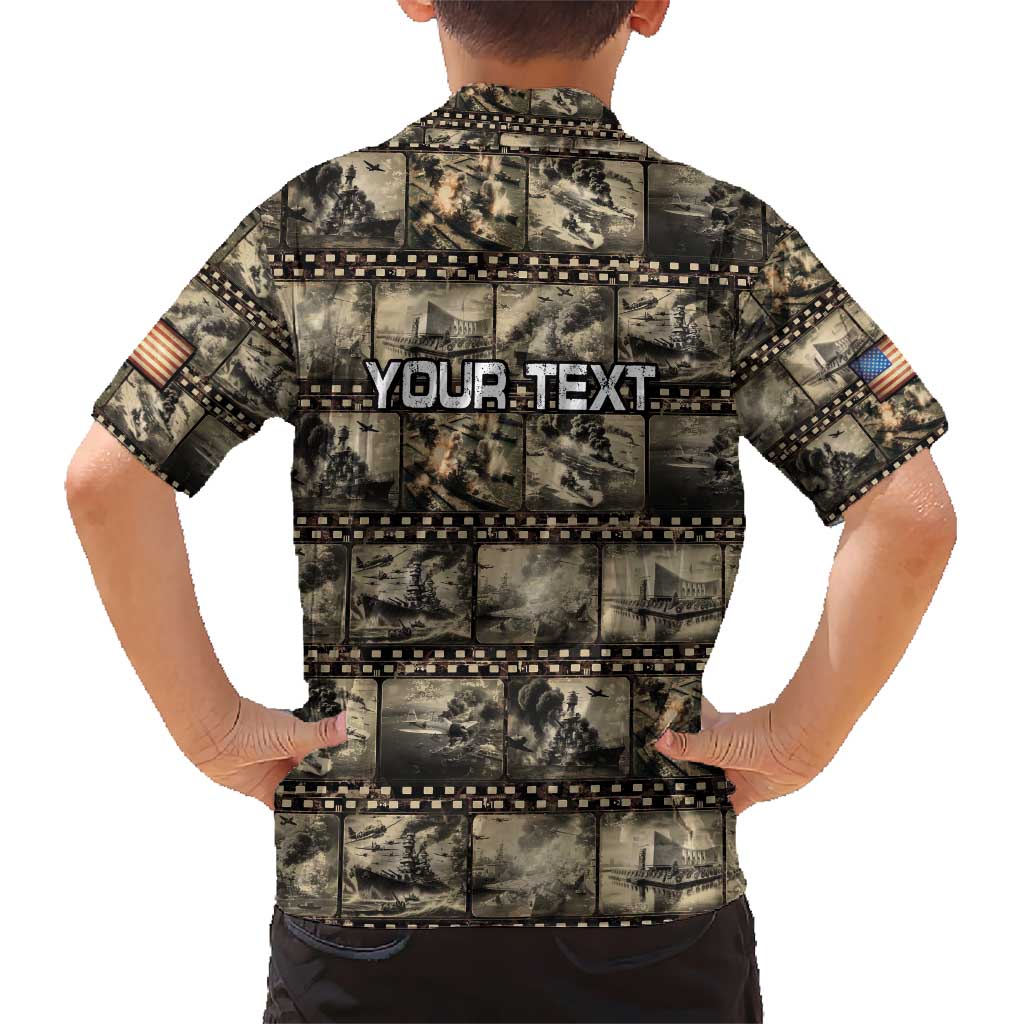 Pearl Harbor Remembrance Day Personalized Kid Hawaiian Shirt Memories of December 7 with Red Poppy Lei - Polynesian Pride