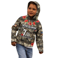 Pearl Harbor Remembrance Day Personalized Kid Hoodie Memories of December 7 with Red Poppy Lei - Polynesian Pride