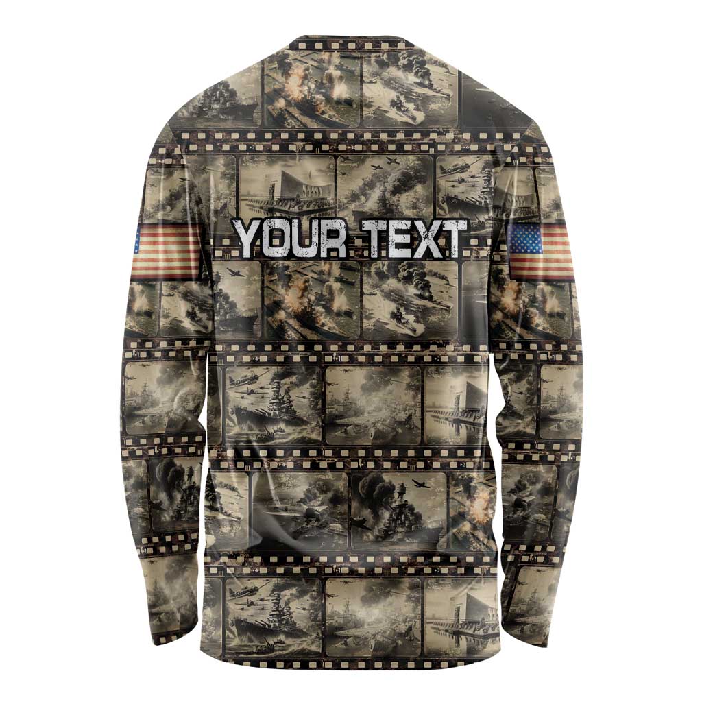 Pearl Harbor Remembrance Day Personalized Long Sleeve Shirt Memories of December 7 with Red Poppy Lei - Polynesian Pride