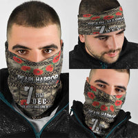 Pearl Harbor Remembrance Day Neck Gaiter Memories of December 7 with Red Poppy Lei LT03 - Polynesian Pride