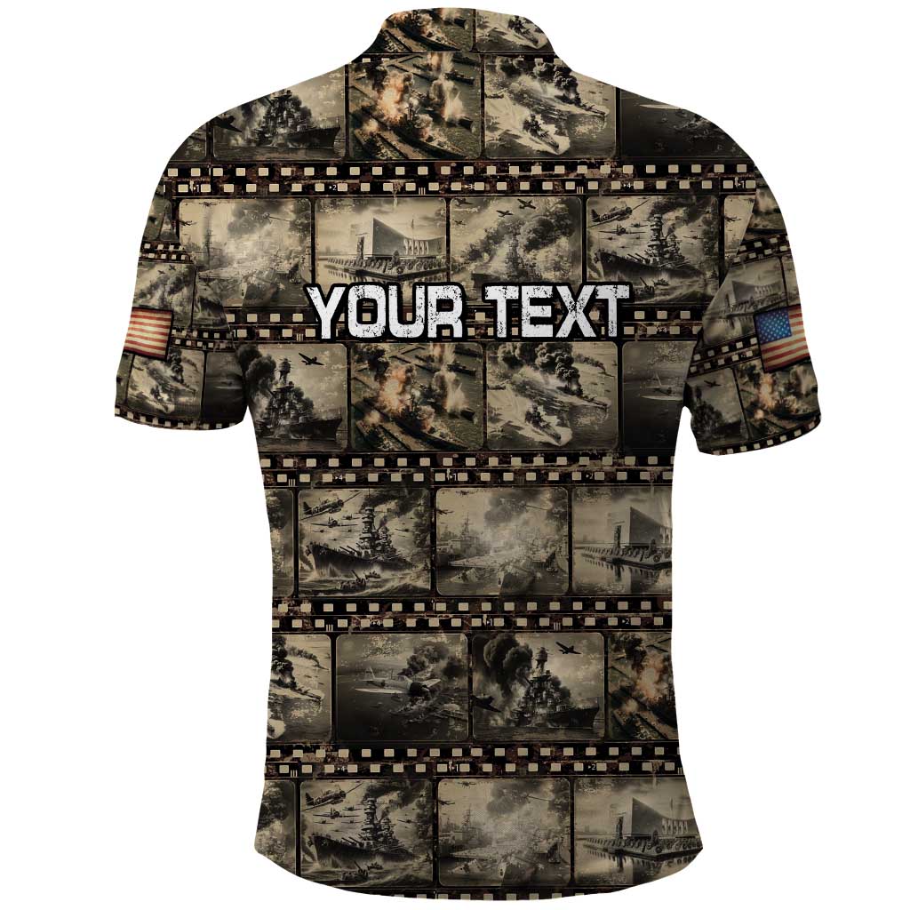 Pearl Harbor Remembrance Day Personalized Polo Shirt Memories of December 7 with Red Poppy Lei - Polynesian Pride