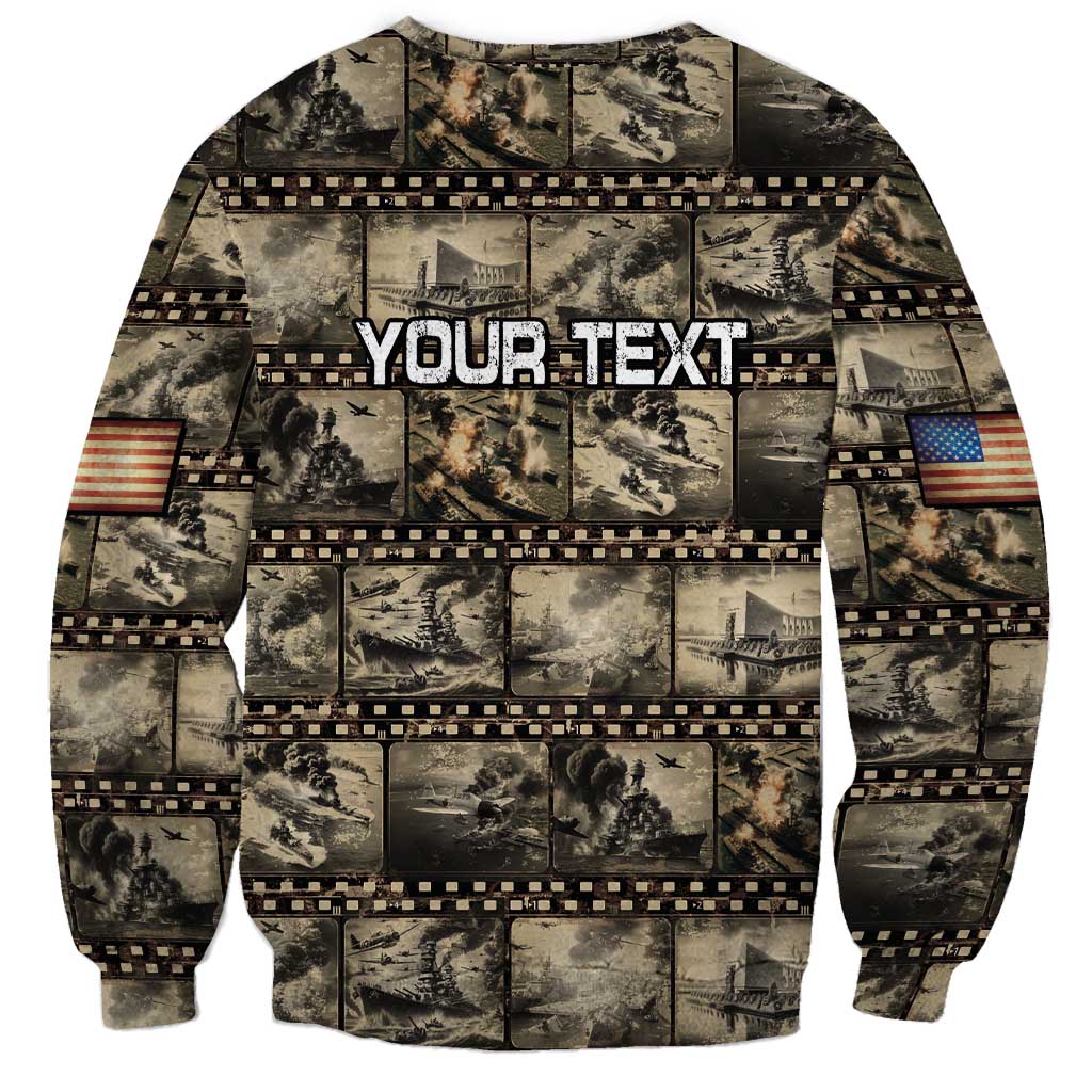 Pearl Harbor Remembrance Day Personalized Sweatshirt Memories of December 7 with Red Poppy Lei - Polynesian Pride