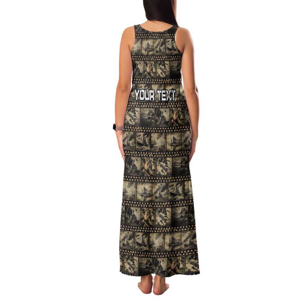 Pearl Harbor Remembrance Day Personalized Tank Maxi Dress Memories of December 7 with Red Poppy Lei LT03 - Polynesian Pride