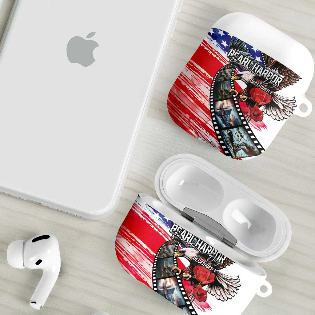 Pearl Harbor Remembrance Day AirPods Case Lest We Forget - The Bald Eagle Remembers - Polynesian Pride