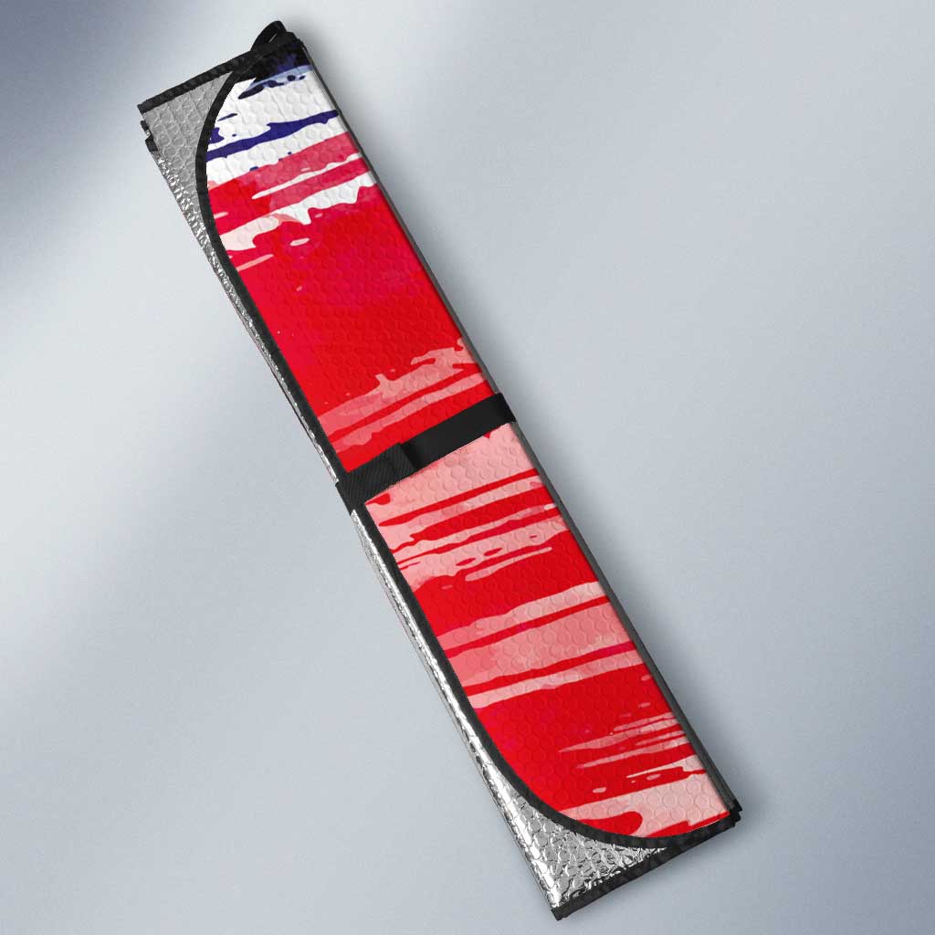 Pearl Harbor Remembrance Day Auto Sun Shade Lest We Forget - The Bald Eagle Remembers - Polynesian Pride