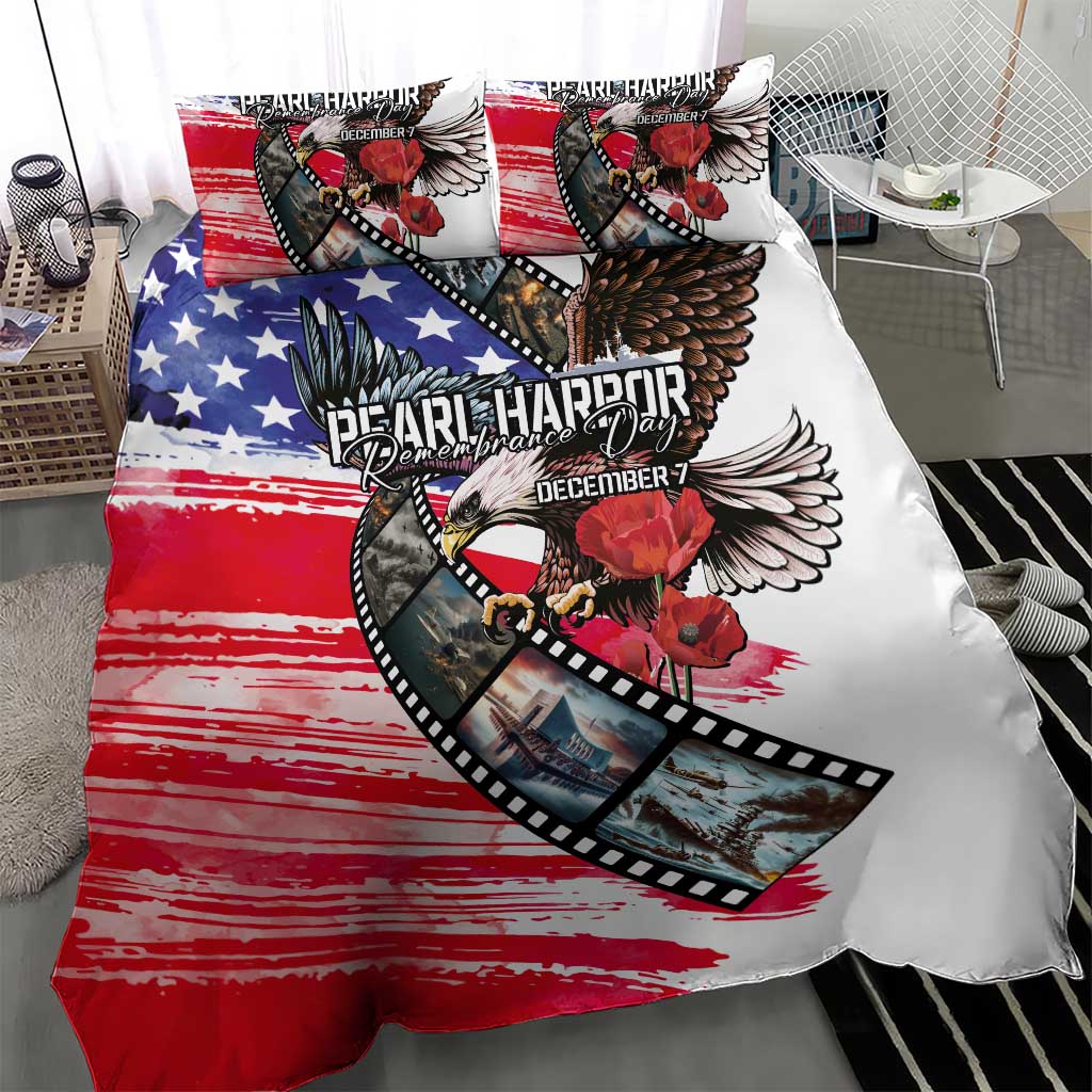 Pearl Harbor Remembrance Day Bedding Set Lest We Forget - The Bald Eagle Remembers - Polynesian Pride