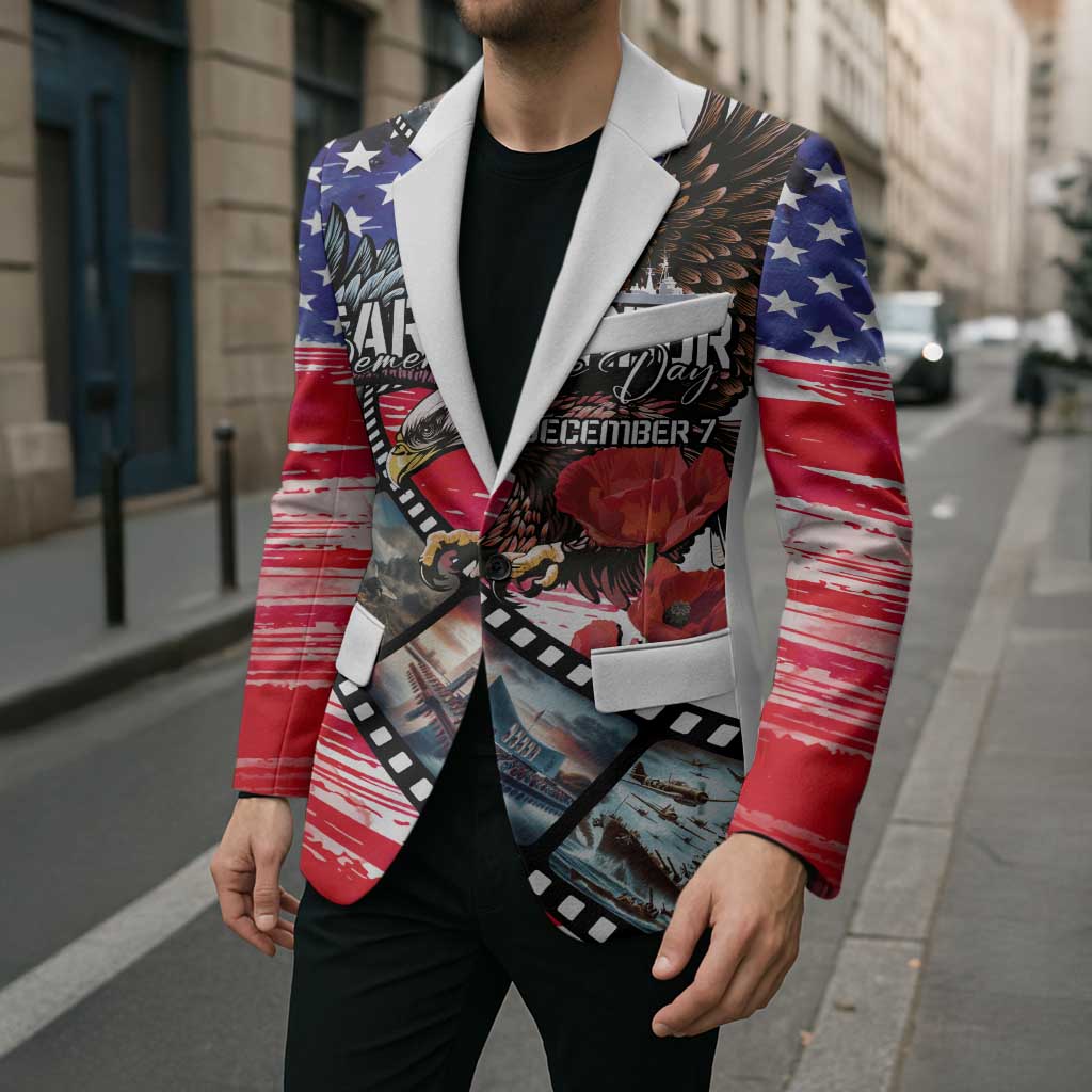 Pearl Harbor Remembrance Day Personalized Blazer Lest We Forget - The Bald Eagle Remembers LT03 - Polynesian Pride