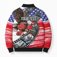 Pearl Harbor Remembrance Day Personalized Bomber Puffer Jacket Lest We Forget - The Bald Eagle Remembers - Polynesian Pride