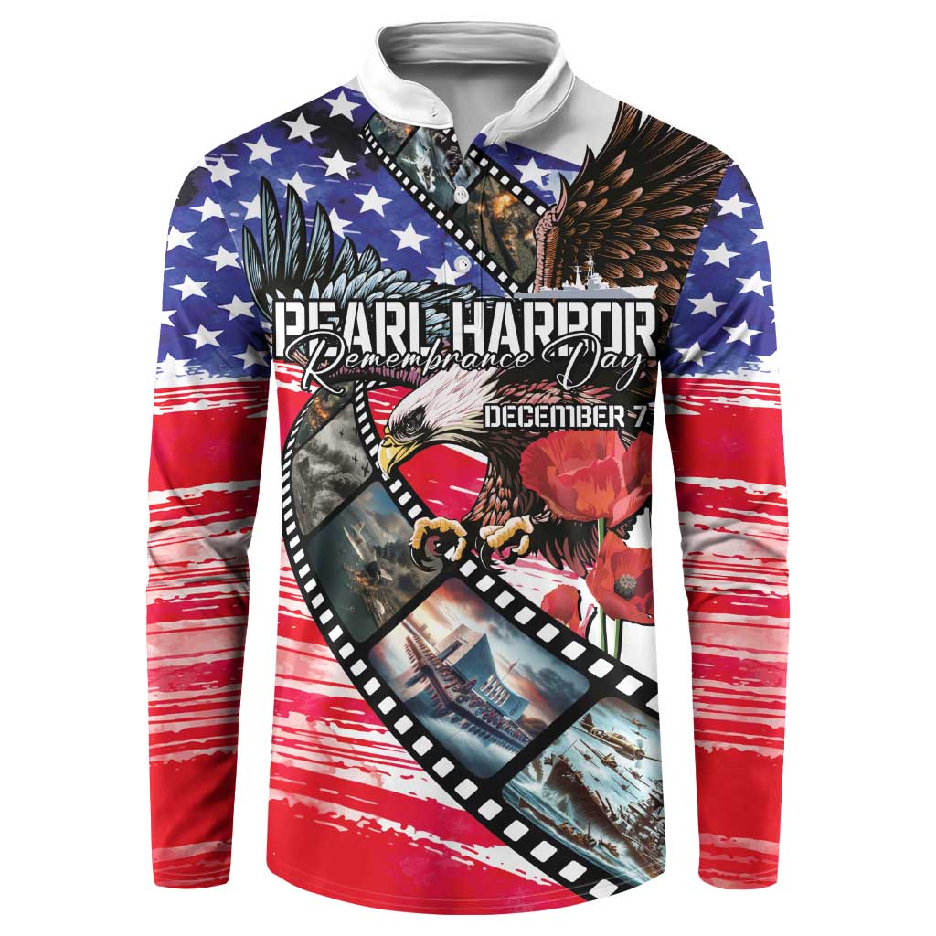 Pearl Harbor Remembrance Day Personalized Button Sweatshirt Lest We Forget - The Bald Eagle Remembers LT03 White - Polynesian Pride