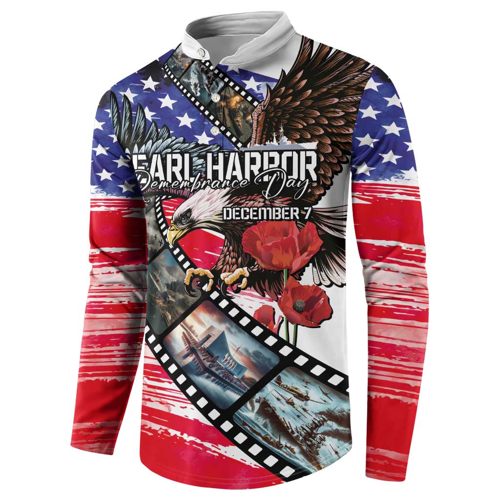 Pearl Harbor Remembrance Day Personalized Button Sweatshirt Lest We Forget - The Bald Eagle Remembers LT03 - Polynesian Pride