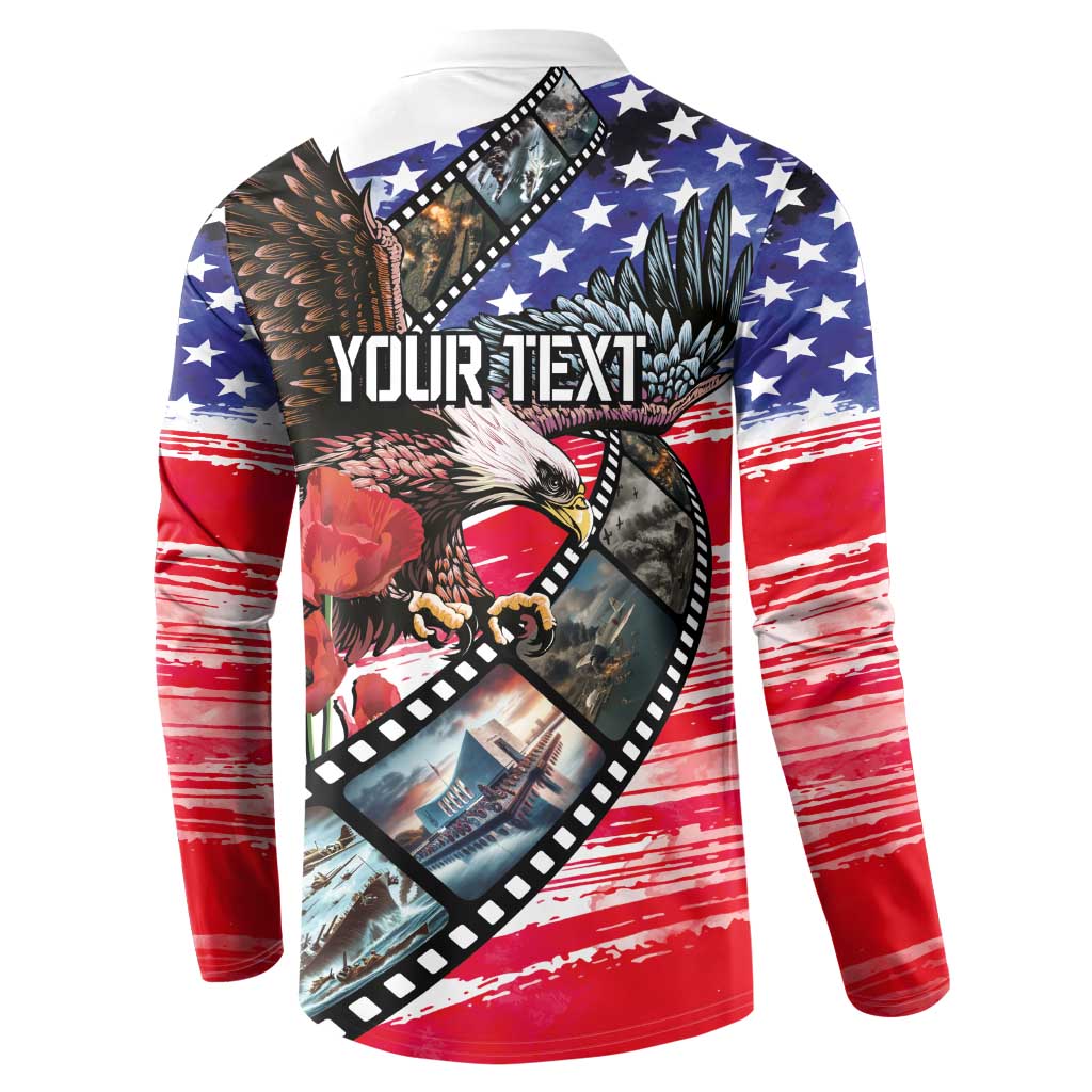Pearl Harbor Remembrance Day Personalized Button Sweatshirt Lest We Forget - The Bald Eagle Remembers LT03 - Polynesian Pride