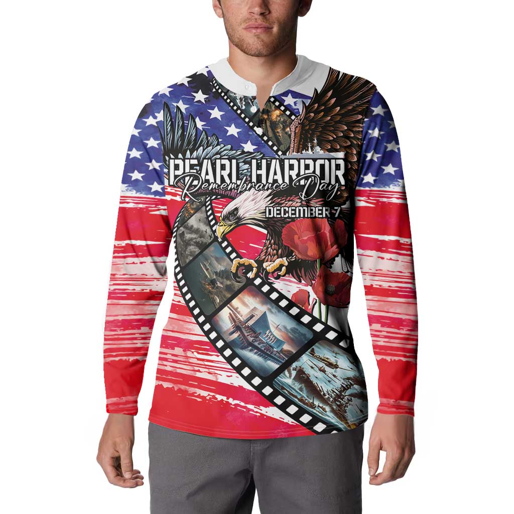 Pearl Harbor Remembrance Day Personalized Button Sweatshirt Lest We Forget - The Bald Eagle Remembers LT03 - Polynesian Pride