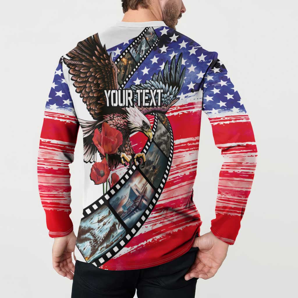 Pearl Harbor Remembrance Day Personalized Button Sweatshirt Lest We Forget - The Bald Eagle Remembers LT03 - Polynesian Pride