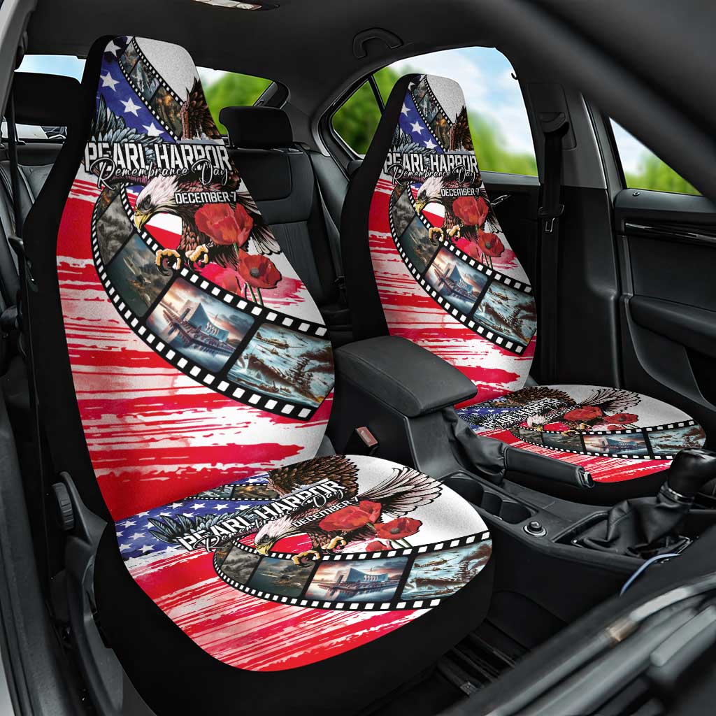 Pearl Harbor Remembrance Day Car Seat Cover Lest We Forget - The Bald Eagle Remembers - Polynesian Pride