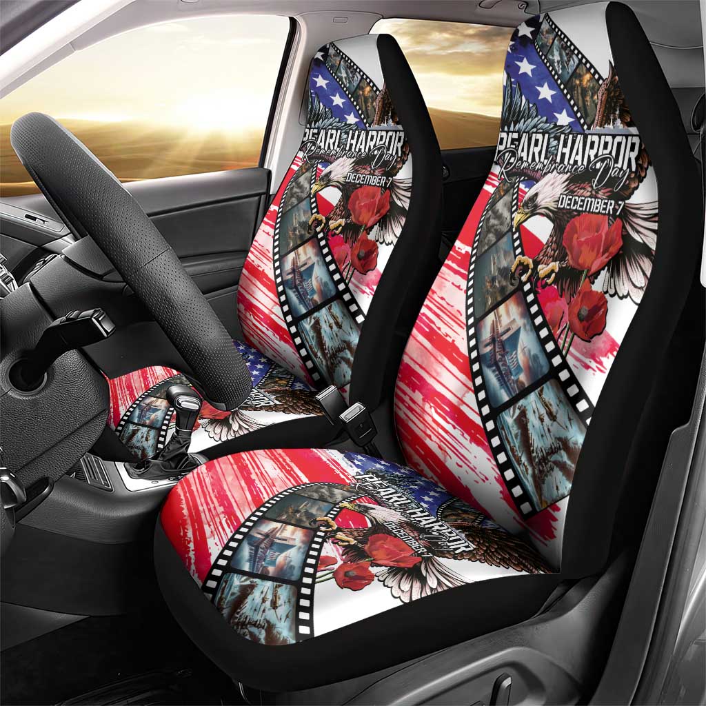 Pearl Harbor Remembrance Day Car Seat Cover Lest We Forget - The Bald Eagle Remembers - Polynesian Pride