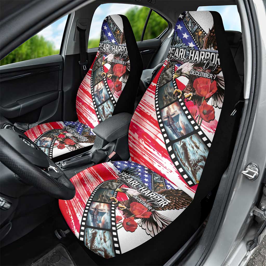 Pearl Harbor Remembrance Day Car Seat Cover Lest We Forget - The Bald Eagle Remembers - Polynesian Pride