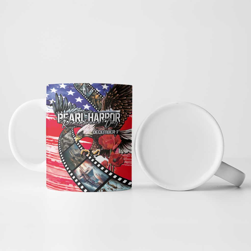 Pearl Harbor Remembrance Day Personalized Ceramic Mug Lest We Forget - The Bald Eagle Remembers - Polynesian Pride