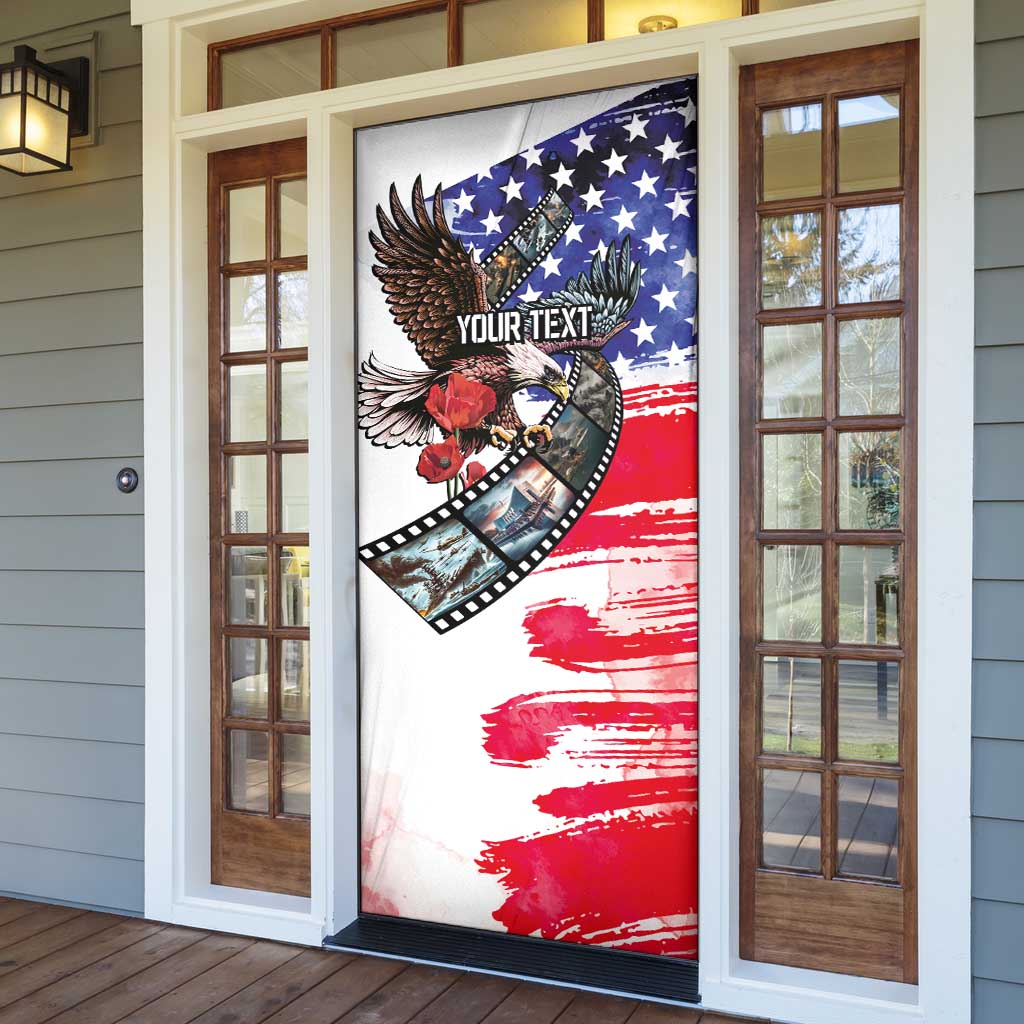 Pearl Harbor Remembrance Day Personalized Door Cover Lest We Forget - The Bald Eagle Remembers - Polynesian Pride