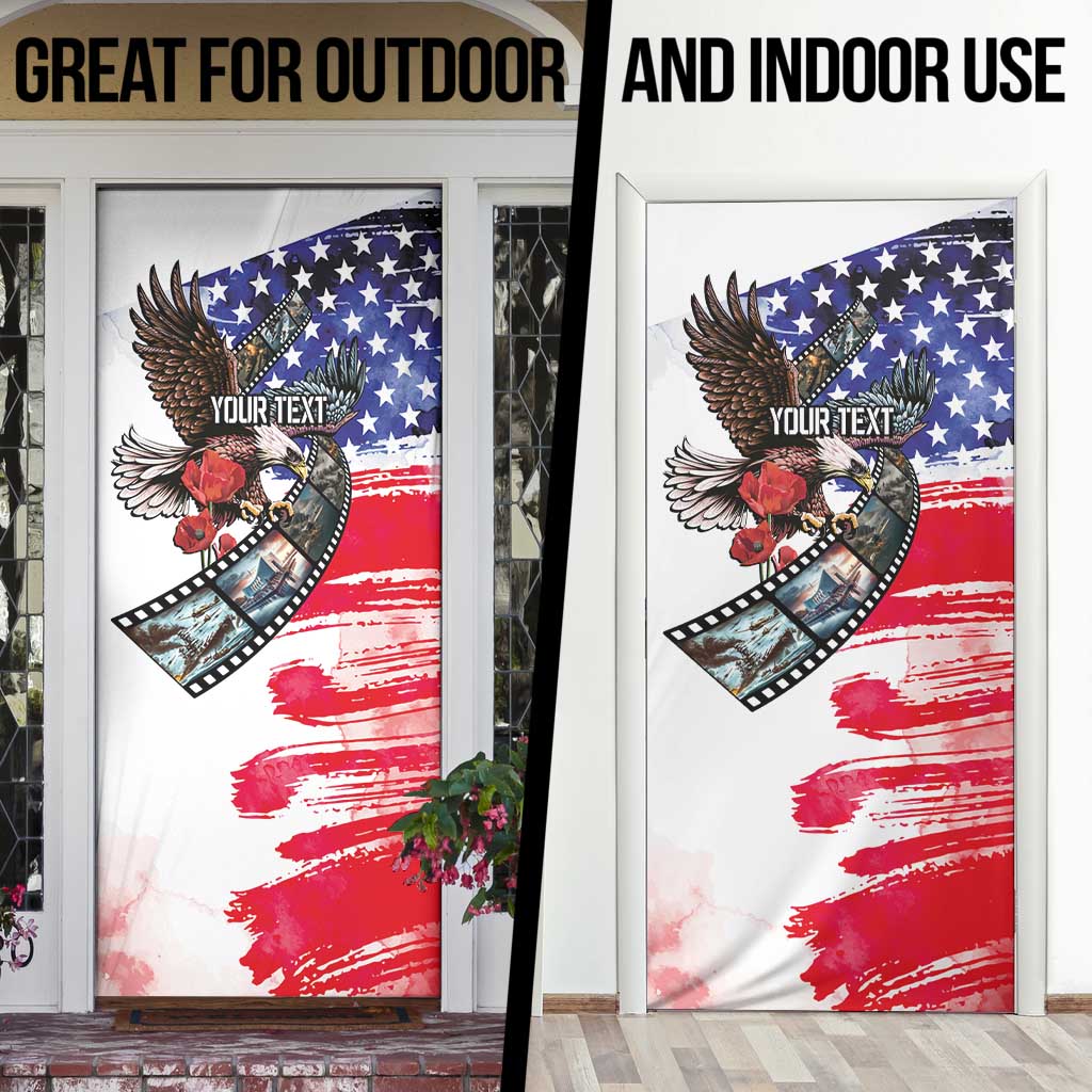 Pearl Harbor Remembrance Day Personalized Door Cover Lest We Forget - The Bald Eagle Remembers - Polynesian Pride