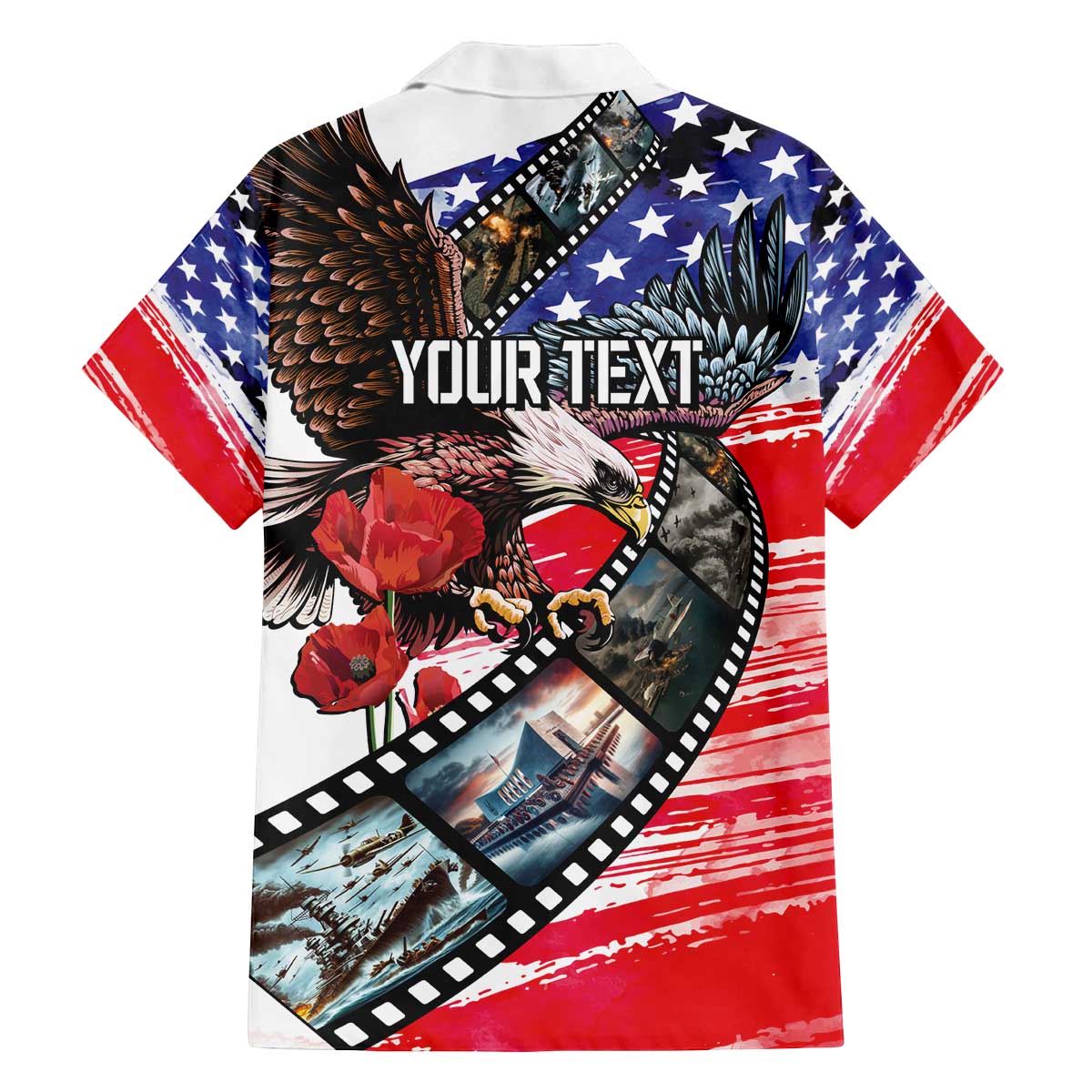 Pearl Harbor Remembrance Day Personalized Family Matching Off The Shoulder Long Sleeve Dress and Hawaiian Shirt Lest We Forget - The Bald Eagle Remembers - Polynesian Pride