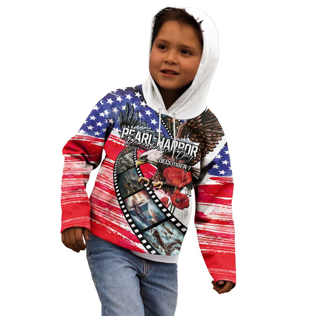 Pearl Harbor Remembrance Day Personalized Kid Hoodie Lest We Forget - The Bald Eagle Remembers - Polynesian Pride