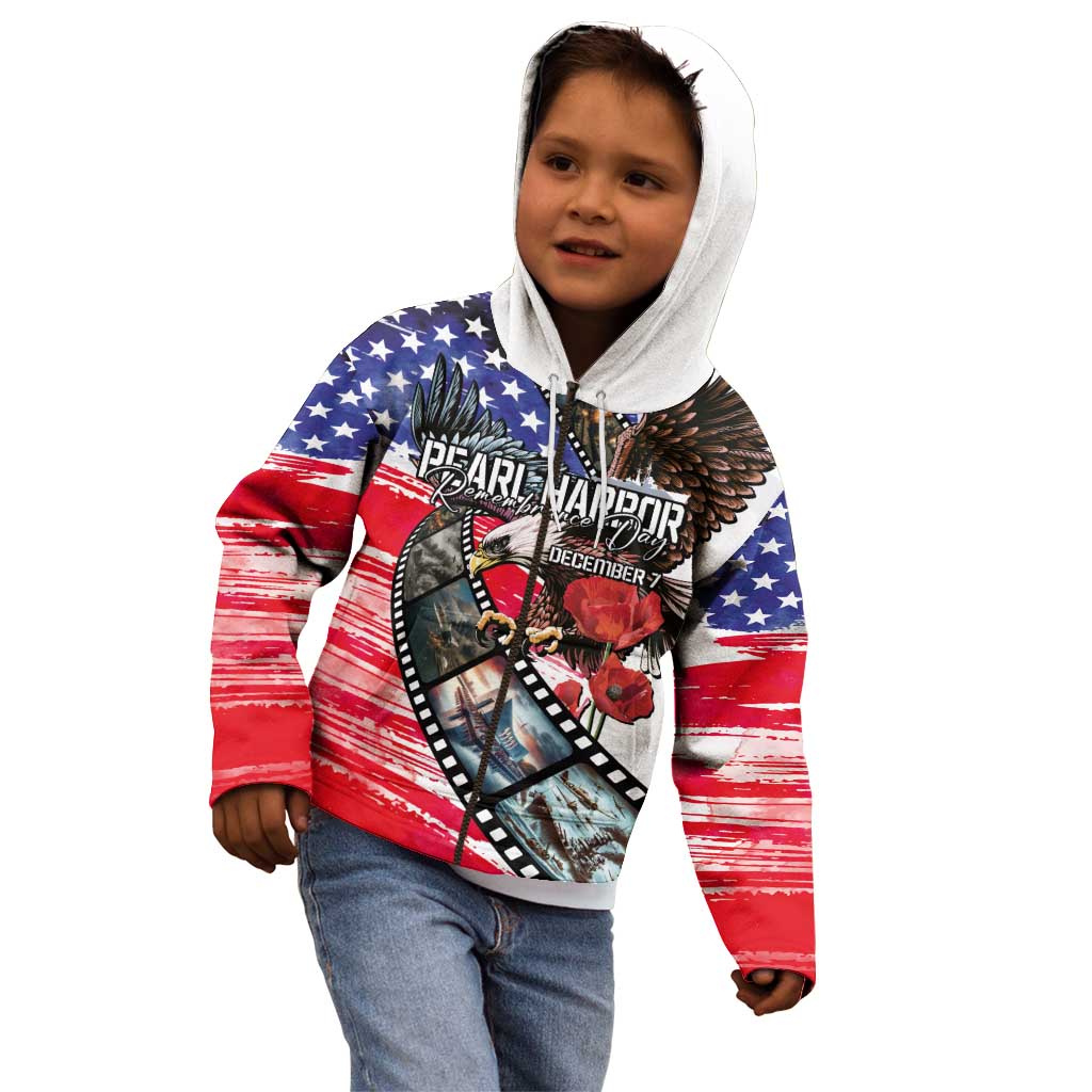 Pearl Harbor Remembrance Day Personalized Kid Hoodie Lest We Forget - The Bald Eagle Remembers - Polynesian Pride