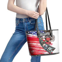 Pearl Harbor Remembrance Day Leather Tote Bag Lest We Forget - The Bald Eagle Remembers LT03 - Polynesian Pride