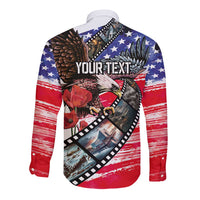 Pearl Harbor Remembrance Day Personalized Long Sleeve Button Shirt Lest We Forget - The Bald Eagle Remembers - Polynesian Pride