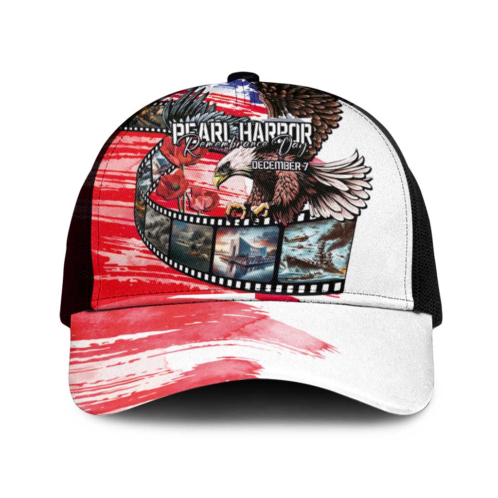 Pearl Harbor Remembrance Day Personalized Mesh Trucker Cap Lest We Forget-The Bald Eagle Remembers - Polynesian Pride