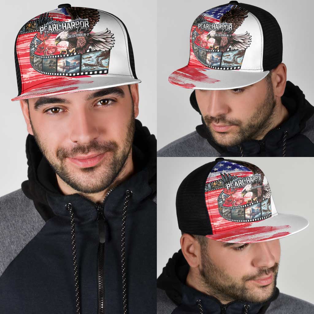 Pearl Harbor Remembrance Day Personalized Mesh Trucker Cap Lest We Forget-The Bald Eagle Remembers - Polynesian Pride