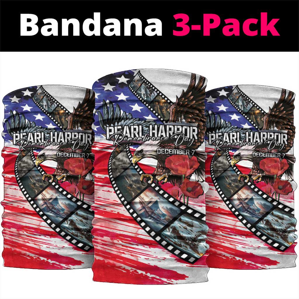 Pearl Harbor Remembrance Day Neck Gaiter Lest We Forget - The Bald Eagle Remembers LT03 package One Size: 25*50cm White - Polynesian Pride