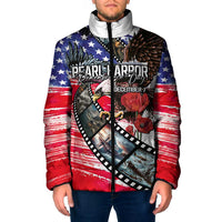 Pearl Harbor Remembrance Day Personalized Padded Jacket Lest We Forget - The Bald Eagle Remembers LT03 Men White - Polynesian Pride