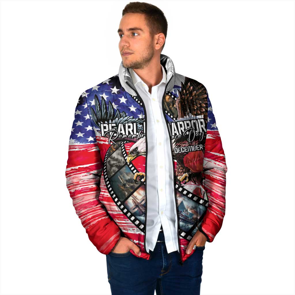 Pearl Harbor Remembrance Day Personalized Padded Jacket Lest We Forget - The Bald Eagle Remembers LT03 - Polynesian Pride